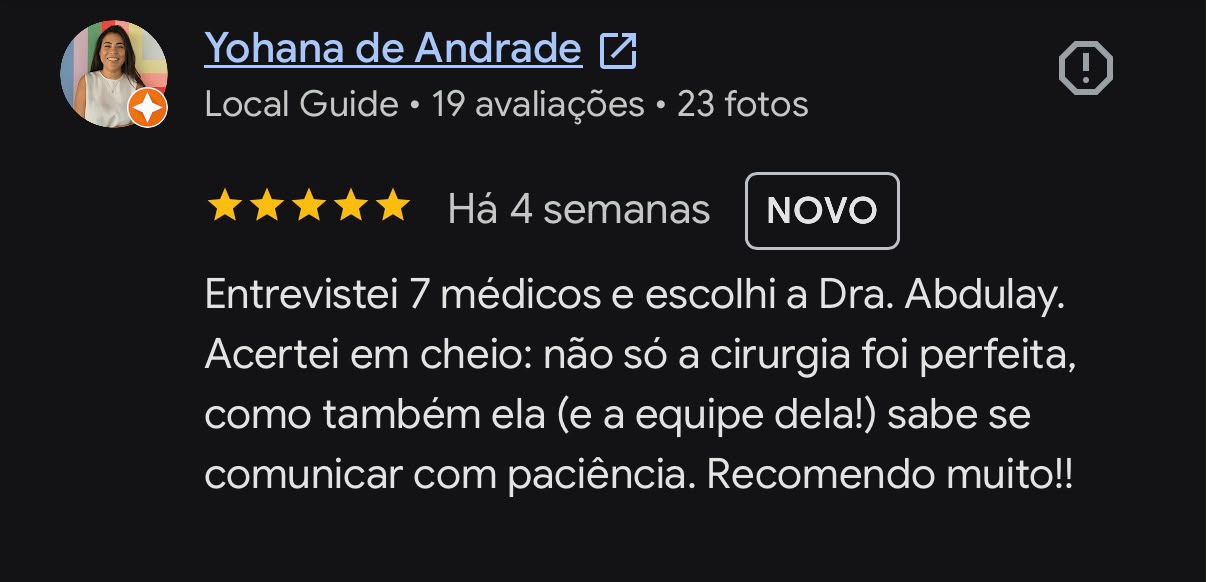 Depoimento de Yohana de Andrade