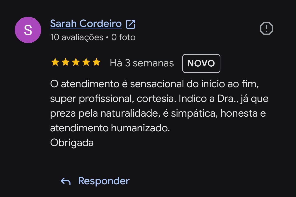 Depoimento de Sarah Cordeiro